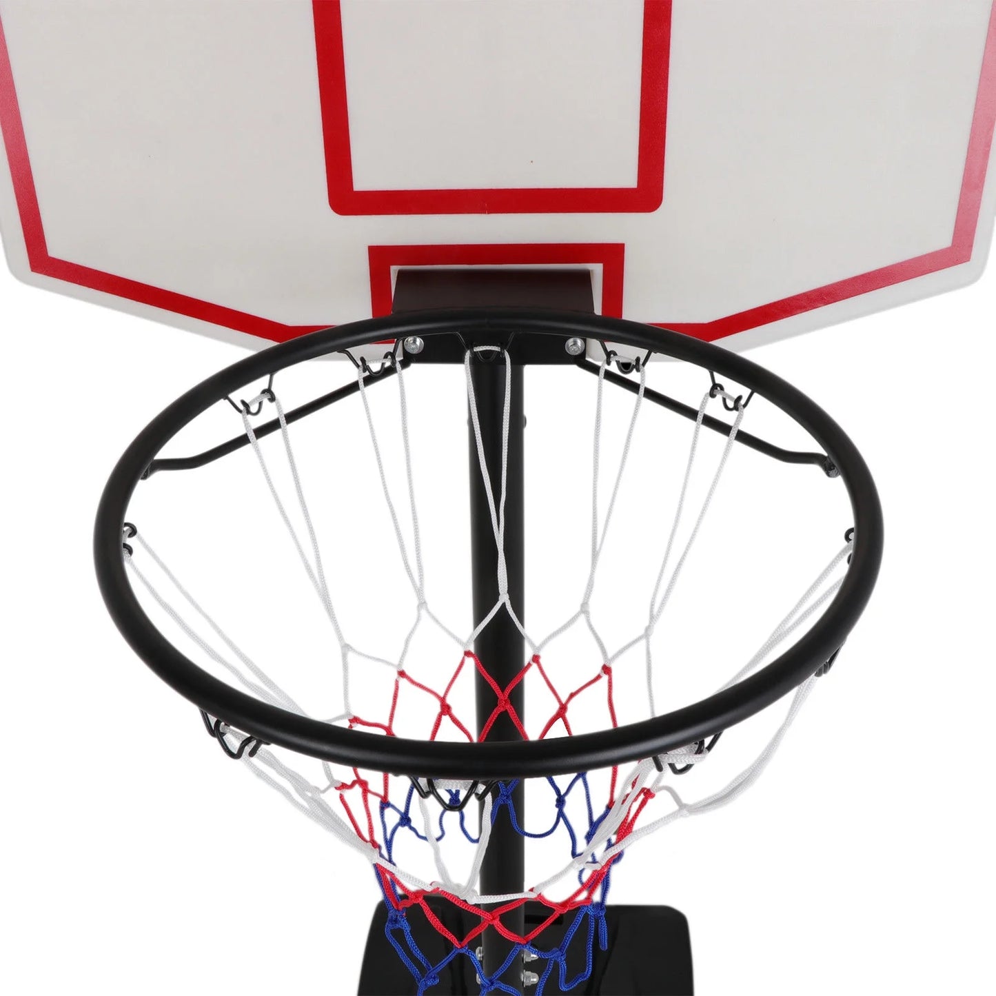 Portable Height Adjustable 4 -7 FT Basketball Hoop Basketball Stand W/ Wheels Black